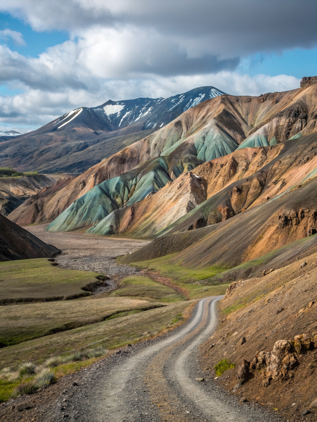 Colorful rhyolite mountains in Iceland
