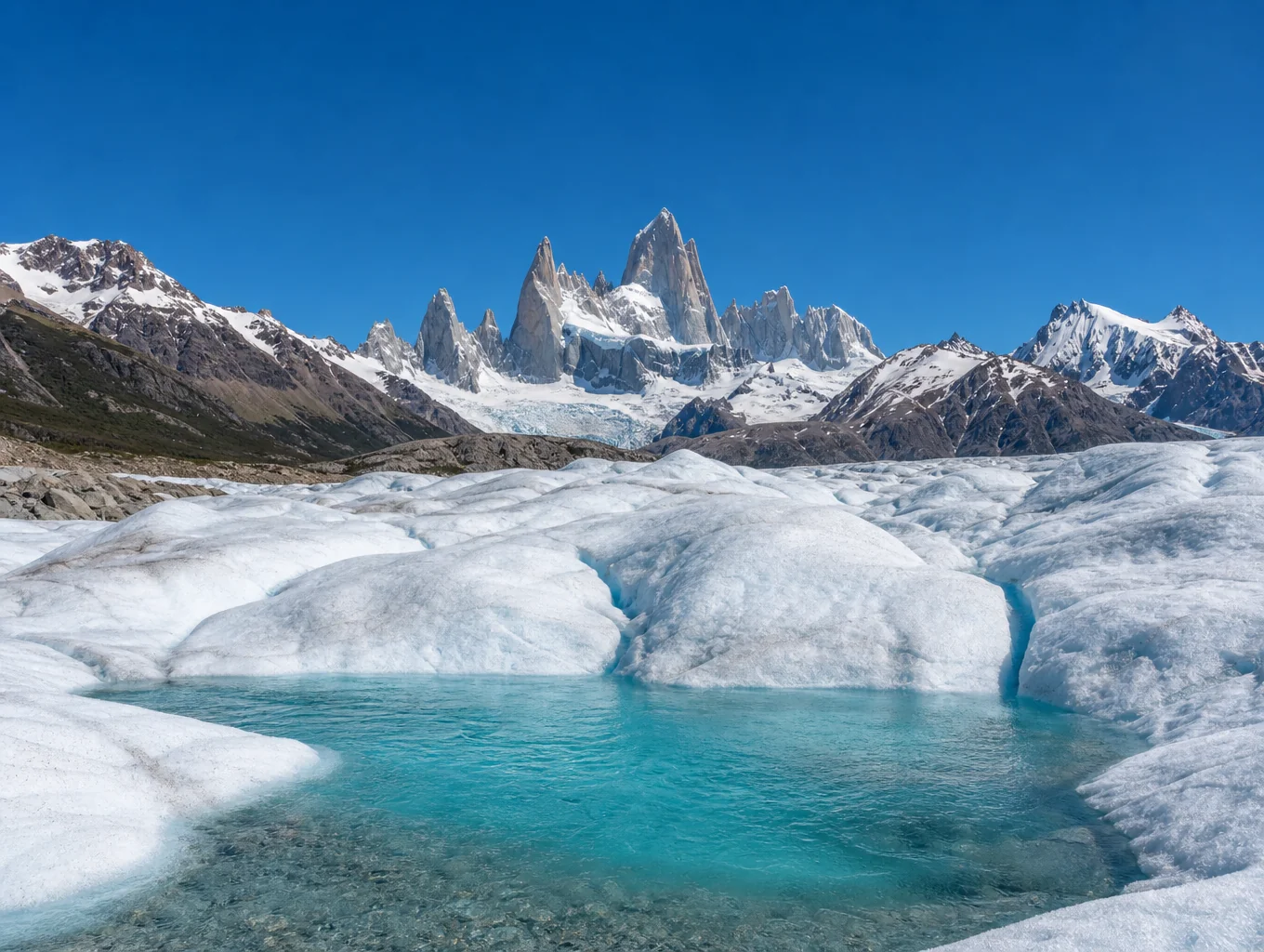 Icebergs in Grey Glacier lake